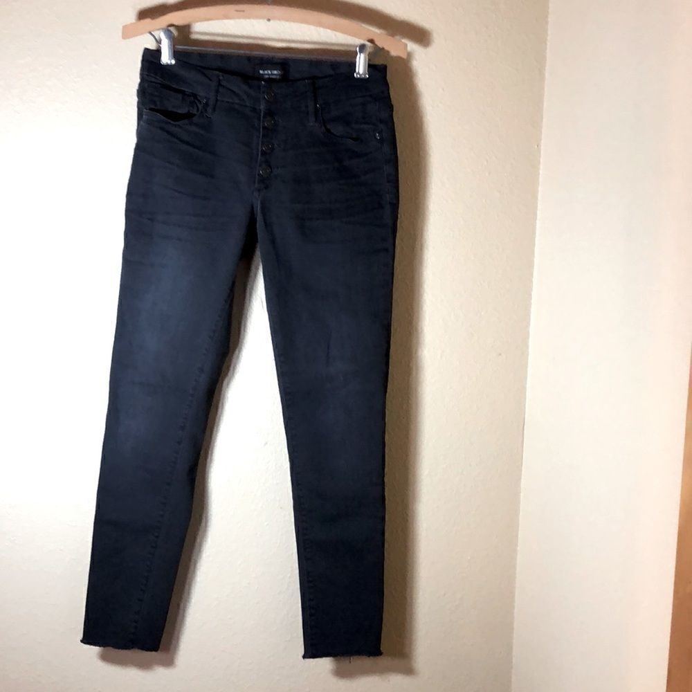 Black‎ Orchid Los Angeles Mid-rise super skinny black jeans button fly 4